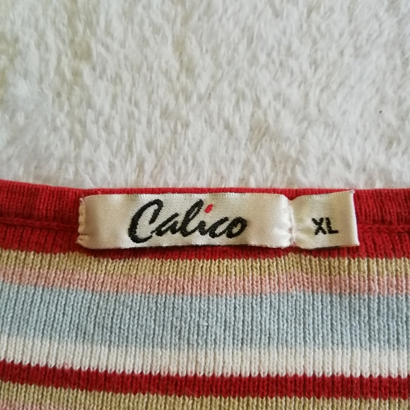 Calico Striped Tee - Picture 2 of 3